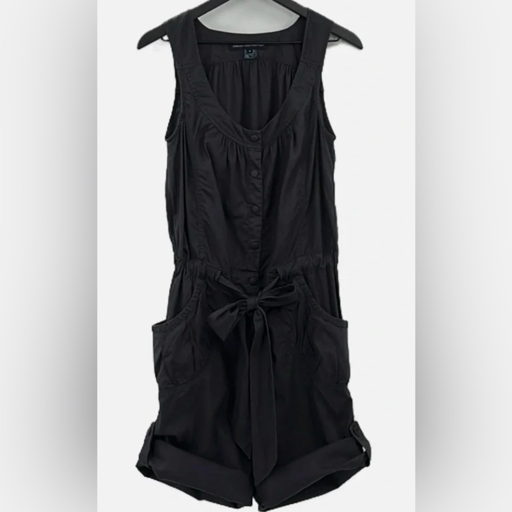 French Connection Sleeveless Belted Convertible Romper in Charcoal - Size 6